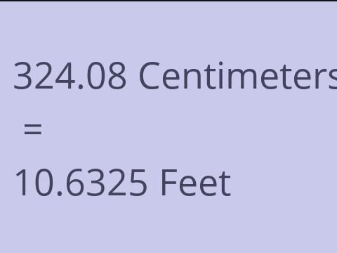 324.08 CM TO FEET