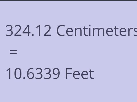 324.12 CM TO FEET