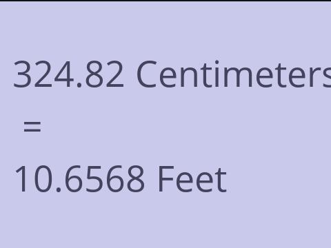 324.82 CM TO FEET