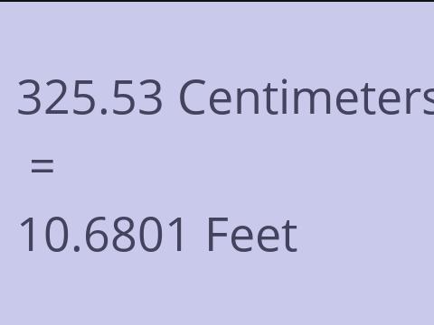 325.53 CM TO FEET