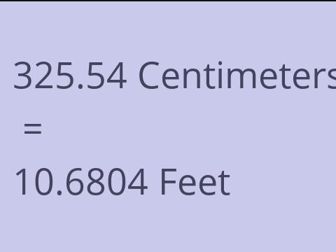 325.54 CM TO FEET