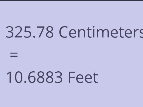 325.78 CM TO FEET