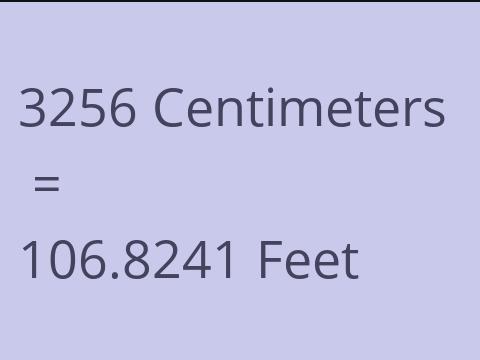 3256 CM TO FEET