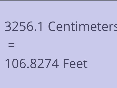 3256.1 CM TO FEET