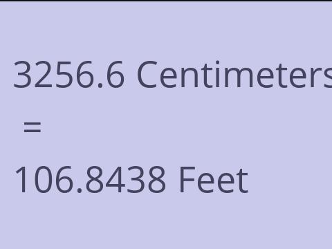 3256.6 CM TO FEET