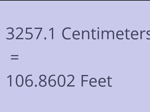 3257.1 CM TO FEET