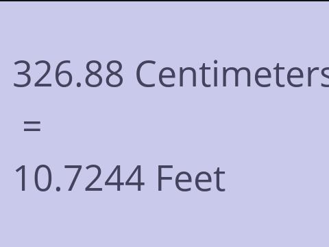 326.88 CM TO FEET