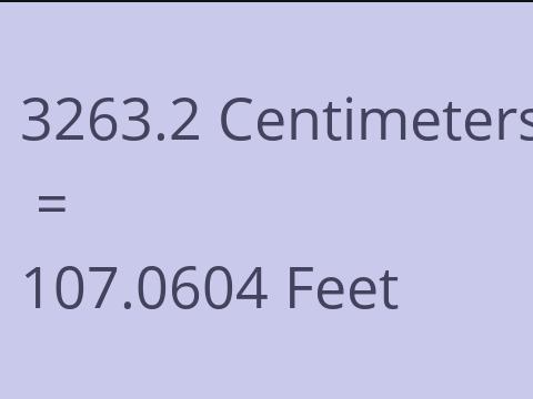 3263.2 CM TO FEET