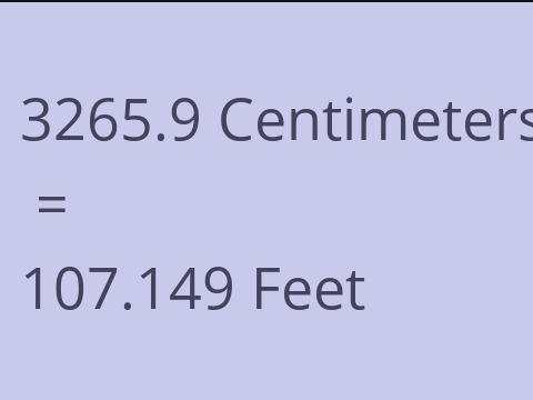 3265.9 CM TO FEET