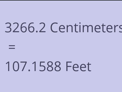 3266.2 CM TO FEET