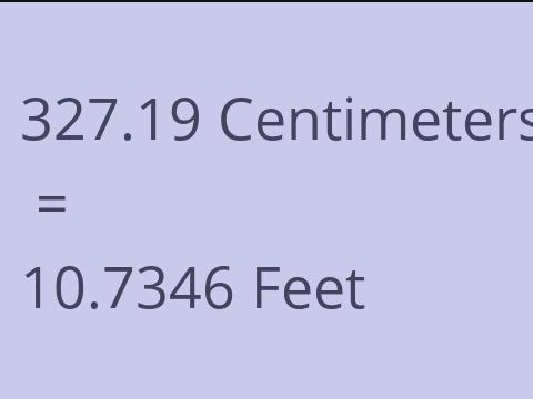 327.19 CM TO FEET