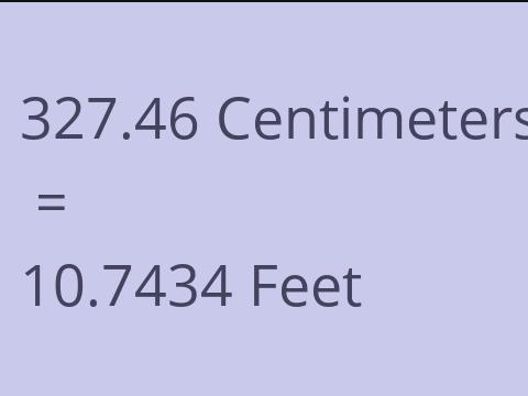 327.46 CM TO FEET