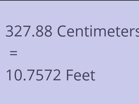 327.88 CM TO FEET