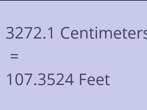3272.1 CM TO FEET