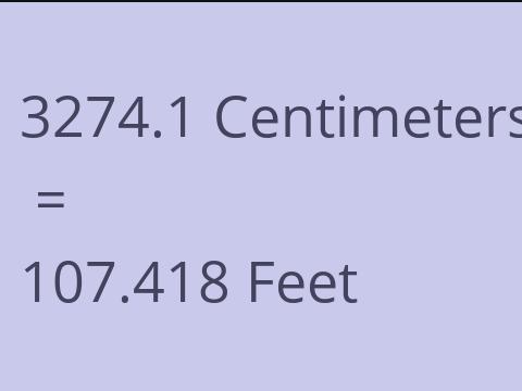 3274.1 CM TO FEET