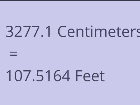 3277.1 CM TO FEET