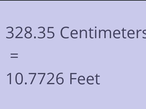 328.35 CM TO FEET