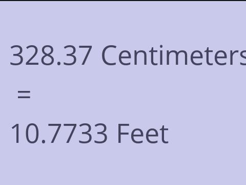 328.37 CM TO FEET