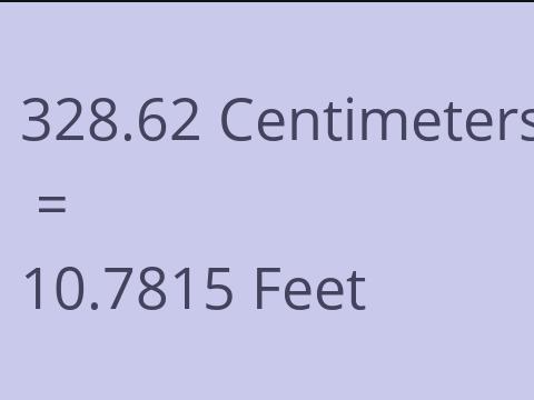 328.62 CM TO FEET