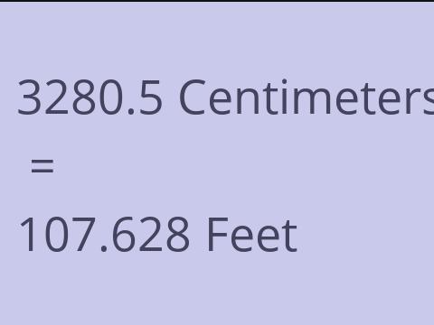 3280.5 CM TO FEET