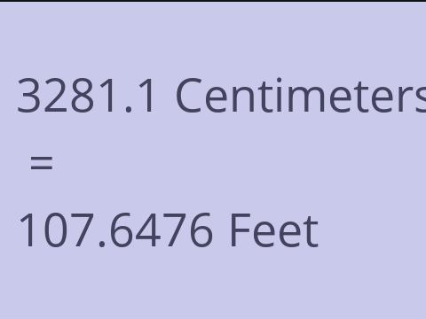 3281.1 CM TO FEET