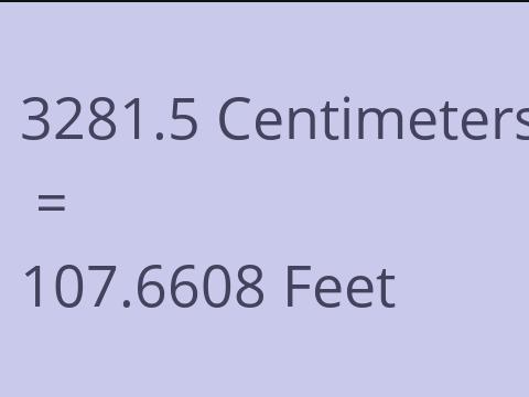 3281.5 CM TO FEET