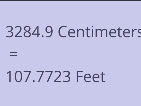 3284.9 CM TO FEET