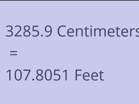 3285.9 CM TO FEET