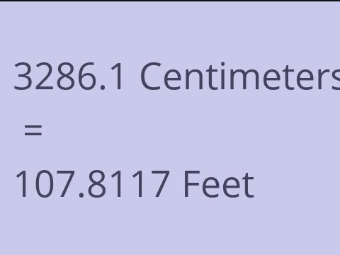 3286.1 CM TO FEET