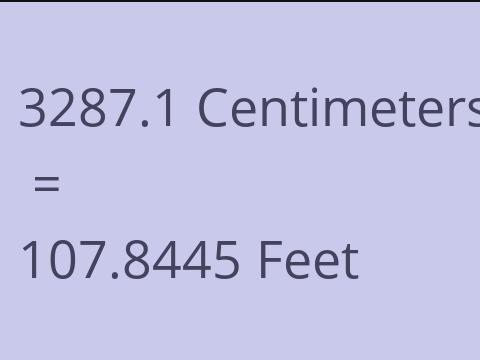 3287.1 CM TO FEET