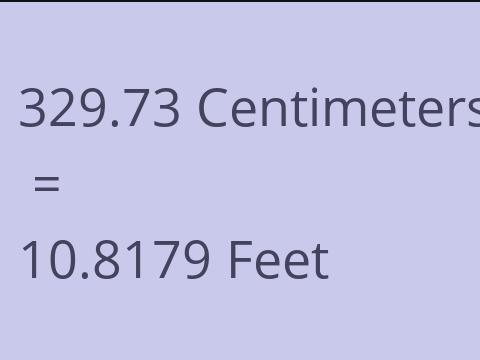 329.73 CM TO FEET