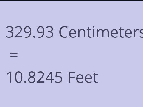 329.93 CM TO FEET