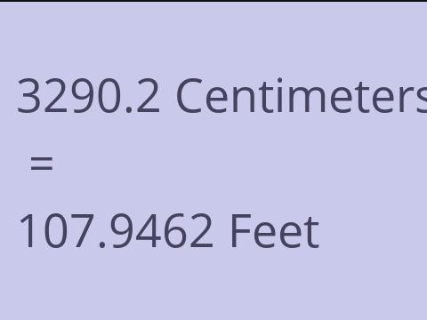 3290.2 CM TO FEET