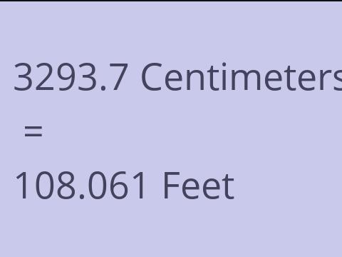 3293.7 CM TO FEET