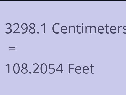 3298.1 CM TO FEET