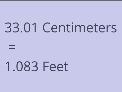 33.01 CM TO FEET