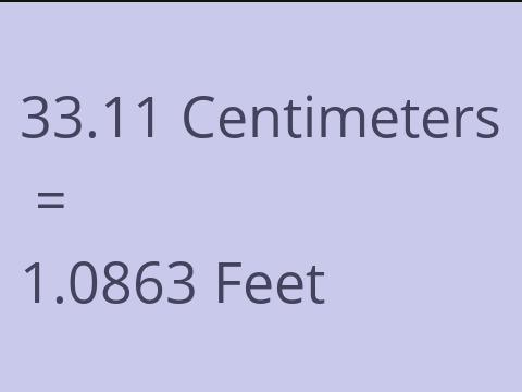 33.11 CM TO FEET