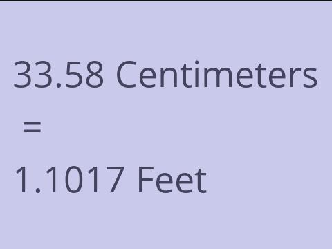 33.58 CM TO FEET