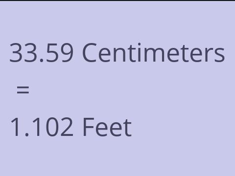 33.59 CM TO FEET