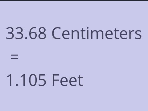 33.68 CM TO FEET