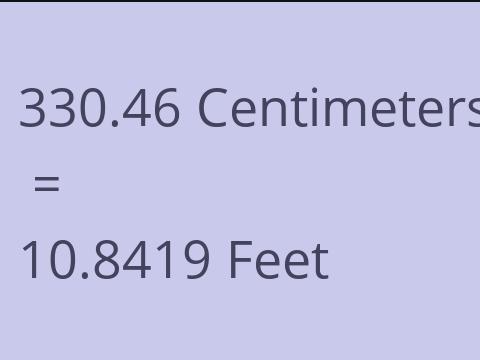 330.46 CM TO FEET