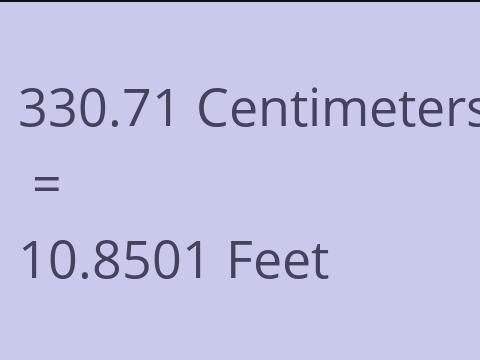 330.71 CM TO FEET