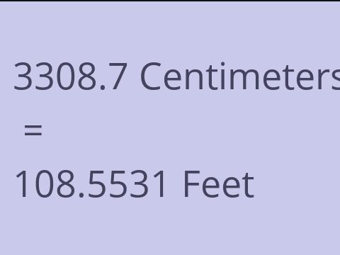 3308.7 CM TO FEET
