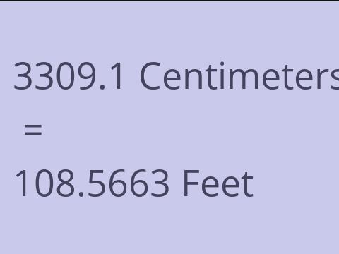 3309.1 CM TO FEET