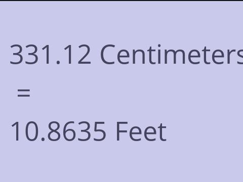 331.12 CM TO FEET