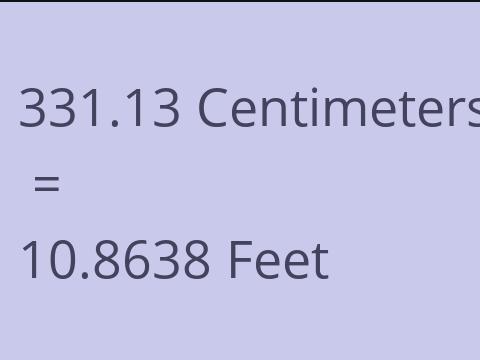 331.13 CM TO FEET