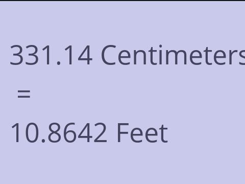 331.14 CM TO FEET