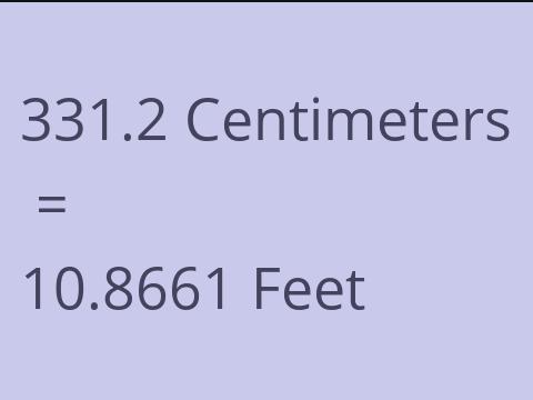 331.2 CM TO FEET