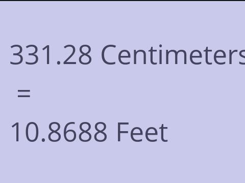 331.28 CM TO FEET