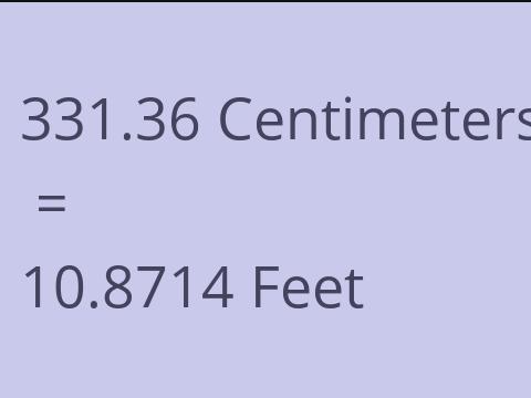 331.36 CM TO FEET